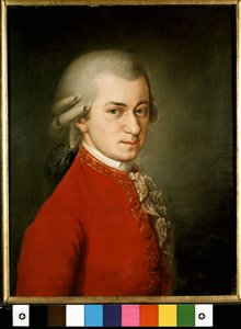 Porträt von Wolfgang Amadeus Mozart (1756-1791) - Gemälde von Barbara Krafft von Barbara Krafft
