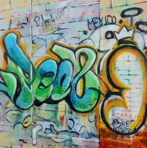 Lebendige Graffiti-Bombe