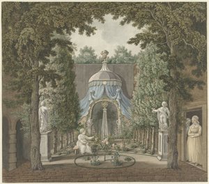 Theaterszene in einem Stadtgarten