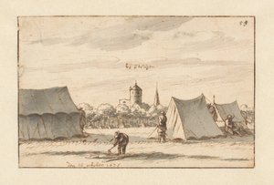 Lager des Heeres von Wilhelm III. bei Sint-Truiden, Limburg