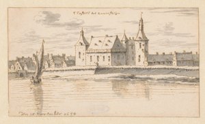 Ansicht des Schlosses von Ravenstein, Noord-Brabant von Barend Klotz (attributed to)