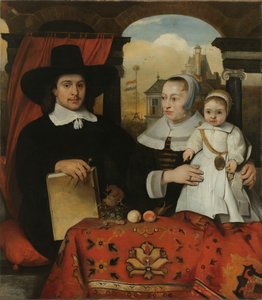 Willem van der Helm (ca. 1625-75), Stadtarchitekt von Leiden, mit seiner Frau Belytgen Cornelisdr van der Schelt (gest. 1661) und ihrem Sohn Leendert (1622-64)