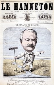 Ferdinand de Lesseps - von Gédéon, in „Le Hanneton“ vom 12.09.1867 von Baril Gedeon