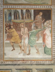 Szene aus dem Neuen Testament: Geißelung Christi von Barna da Siena