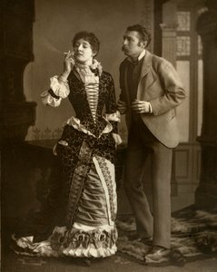Mary Rorke und Charles Wyndham, britische Schauspieler, 1882