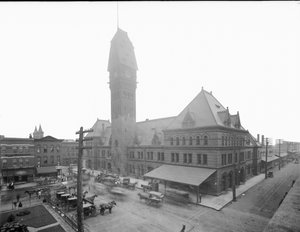 Dearborn Station, Chicago, Illinois, USA, ca. 1883