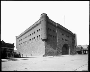 First Regiment Armory, Chicago, Illinois, USA, ca. 1891 (s/w Foto) von Barnes and Crosby