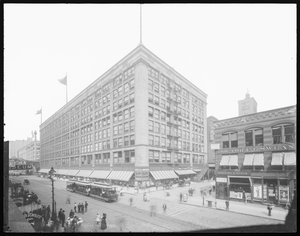 Siegel, Cooper & Company Gebäude, Chicago, Illinois, USA, ca. 1905 (s/w Foto) von Barnes and Crosby