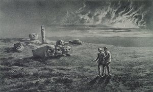 Die Pierres Sottes, Illustration für Legendes Rustiques von George Sand
