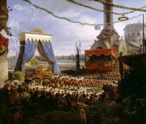 Einzug von Karl X. in Paris, nach seiner Weihe, 6. Juni 1825 von Baron Lejeune Louis François