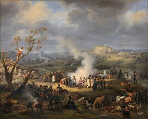 Napoleon mit seinen Truppen am Vorabend der Schlacht von Baron Lejeune Louis François