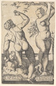 Apollo und Daphne, umgekehrte Kopie, n.d. von Barthel Beham