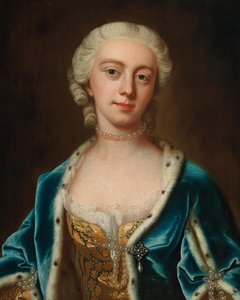 Porträt von Augusta von Sachsen-Gotha 1719-1772, Prinzessin von Wales, Mitte des 18. Jahrhunderts von Barthelemy Du Pan