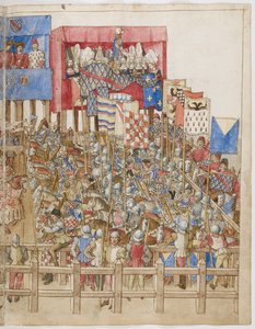 Illustration aus dem Buch der Turniere von König René von Anjou, Zeichnungen von Barthélemy d
