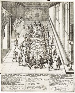 Festmahl anlässlich der Treueeid-Zeremonie von Ferdinand IV. am 5. September 1651 in Wien von Bartholomäus Kilian