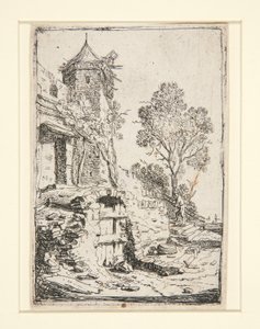 Das Haus in der Nähe des sechseckigen Turms von Bartholomeus Breenbergh