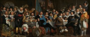 Das Schützenmahl zur Feier des Friedens von Münster von Bartholomeus van der Helst