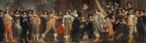 Offiziere und andere Schützen unter der Leitung des Hauptmanns Roelof Bicker und des Leutnants Jan Michielsz Blaeuw von Bartholomeus van der Helst