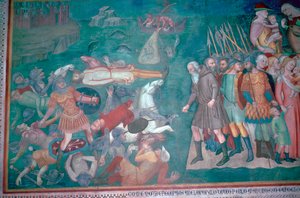 Fresko der Israeliten, die das Rote Meer überqueren, 14. Jahrhundert von Bartolo di Fredi