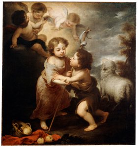 Christus und Johannes der Täufer als Kinder von Bartolomé Esteban Murillo
