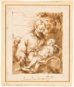 Heiliger Josef und das schlafende Christuskind von Bartolomé Esteban Murillo