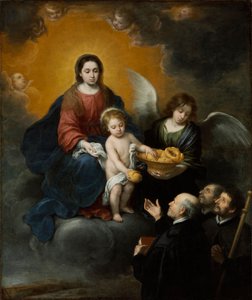 Das Jesuskind verteilt Brot an die Pilger von Bartolomé Esteban Murillo