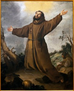 Der heilige Franz von Assisi (1181-1226) empfängt die Stigmata von Bartolomé Esteban Murillo