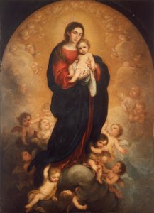 Jungfrau und Kind in Herrlichkeit von Bartolomé Esteban Murillo