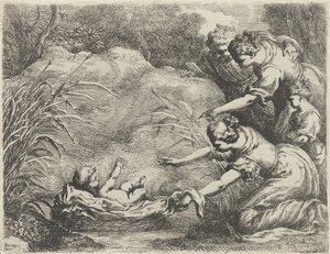 Moses aus dem Nil gerettet von Bartolomeo Biscaino