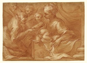 Mystische Hochzeit der heiligen Katharina von Bartolomeo Biscaino