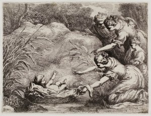 Die Auffindung des Moses von Bartolomeo Biscaino