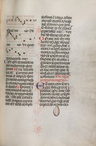 Missale: Fol. 129: enthält Musik für Hely Hely Lama etc. innerhalb der St. Mattion Passion