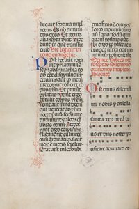 Missale: Fol. 145v: Musik für verschiedene Gebete, 1469