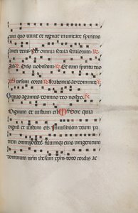 Missale: Fol. 154: Musik für Exultet, 1469 von Bartolomeo Caporali
