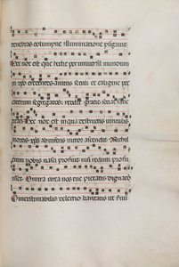 Missale: Fol. 155: Musik für Exultet, 1469 von Bartolomeo Caporali