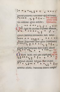 Missale: Fol. 156v: Musik für Exultet, 1469