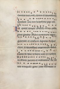 Missale: Fol. 157v: Musik für Exultet, 1469