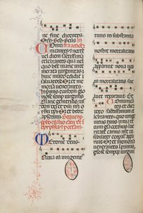 Missale: Fol. 177v: Musik für verschiedene gewöhnliche Gebete, 1469