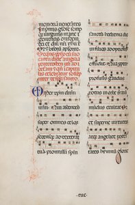 Missale: Fol. 180v: Musik für verschiedene gewöhnliche Gebete, 1469