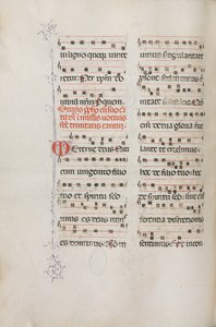 Missale: Fol. 182v: Musik für verschiedene gewöhnliche Gebete, 1469