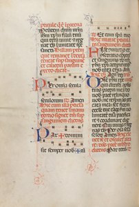 Missale: Fol. 190v: Musik für verschiedene Gebete