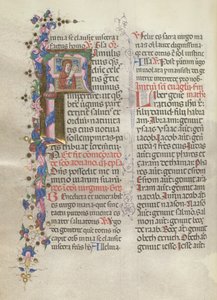 Missale: Fol. 311v: Heilige Anna hält die neugeborene Jungfrau, 1469