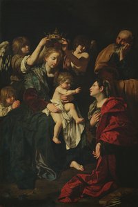 Die Heilige Familie mit St. Katharina von Bartolomeo Cavarozzi