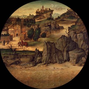 Landschaft mit Burgen, Spätes 15. Jahrhundert