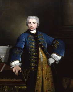 Porträt des Sängers Farinelli Carlo Broschi 1705-1782, 1734 von Bartolomeo Nazari