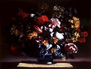 Stillleben mit Blumen in einer Urne