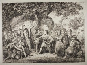 Gaius Mucius Scaevola vor Lars Porsena von Bartolomeo Pinelli
