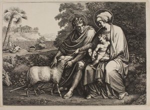 Ruhe auf der Flucht nach Ägypten von Bartolomeo Pinelli