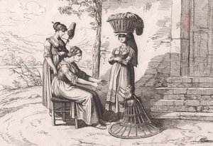 Römische Frauen in traditionellen Kostümen