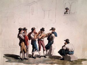Serenata, von Bartolomeo Pinelli, Italien von Bartolomeo Pinelli